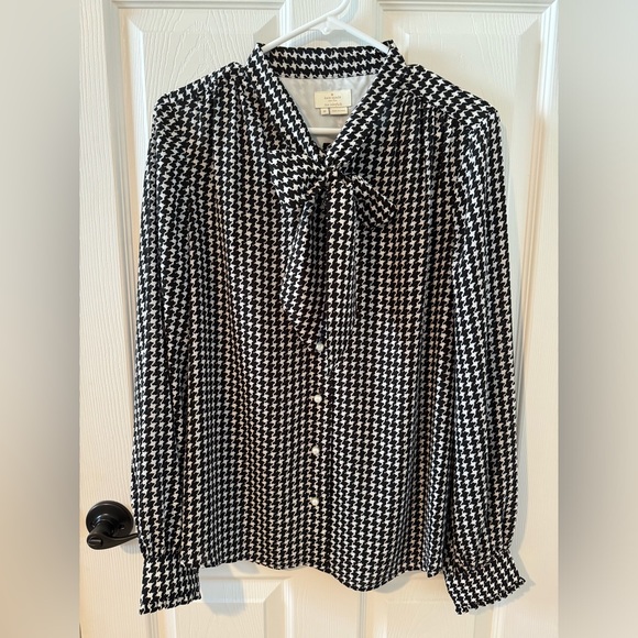 Kate Spade Houndstooth blouse. Size medium - Picture 1 of 7